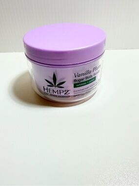 Hempz vanilla plum sugar body scrub 7.3oz NEW